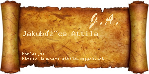 Jakubács Attila névjegykártya